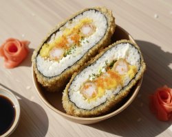 Суши Бургер с креветкой