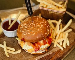 Chicken Burger + Fries