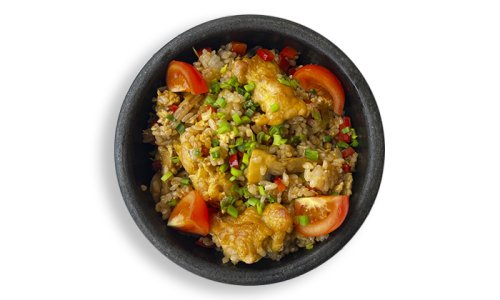 РИС ГОХАН с курицей, яйцом и овощами