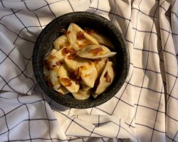 Вареники ручной лепки с картофелем