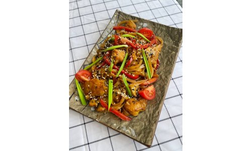 РИСОВА ЛОКШИНА з куркою і  овочами