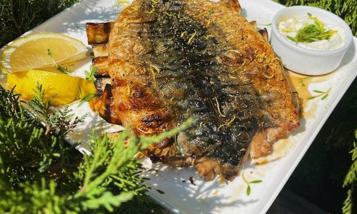 Скумбрия с овощами