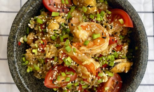 РИС ГОХАН з морепродуктами, яйцем і овочами